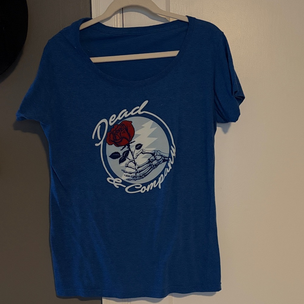 Blue Scoop Neck Women's Tee - Dead & Company from Last Tour